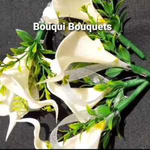 Ivory calla lily Boutonniere
