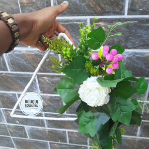 Triangle floral hoop